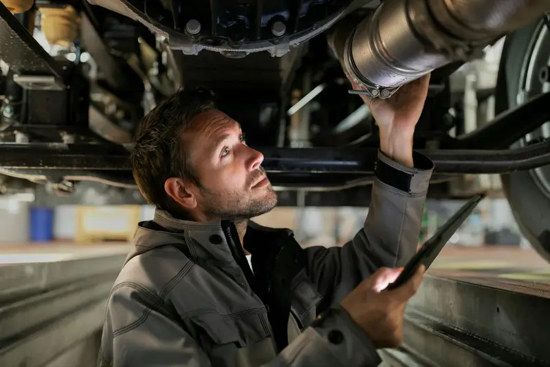 Mechanik pod samochodem